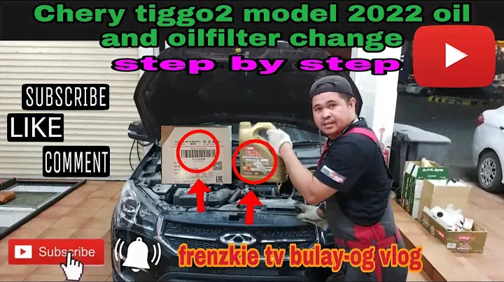 Chery tiggo2 model 2022 oil and oilfilter change step by steps