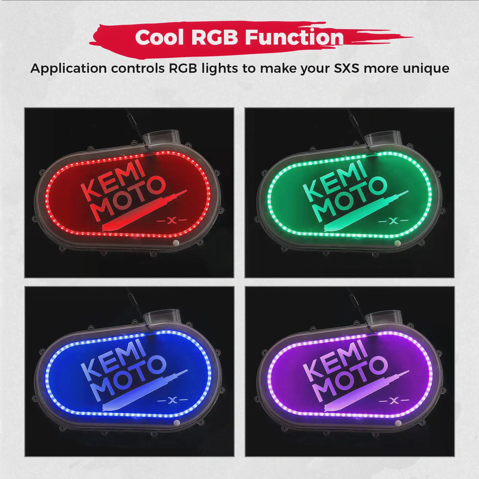 Внешняя муфта CVT, муфта, Крышка корпуса, RGB светодиодный ABS Clear CVT #420212505, совместима с Can-Am Maverick X3 Max R RR (art.: 3920c139c0135)-1