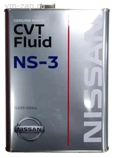 KLE5300004 NISSAN Масло CVT NS-3 NISSAN 4л синтетика-0