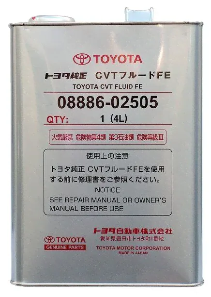 Трансмиссионное масло TOYOTA CVT Fluid FE 4 л